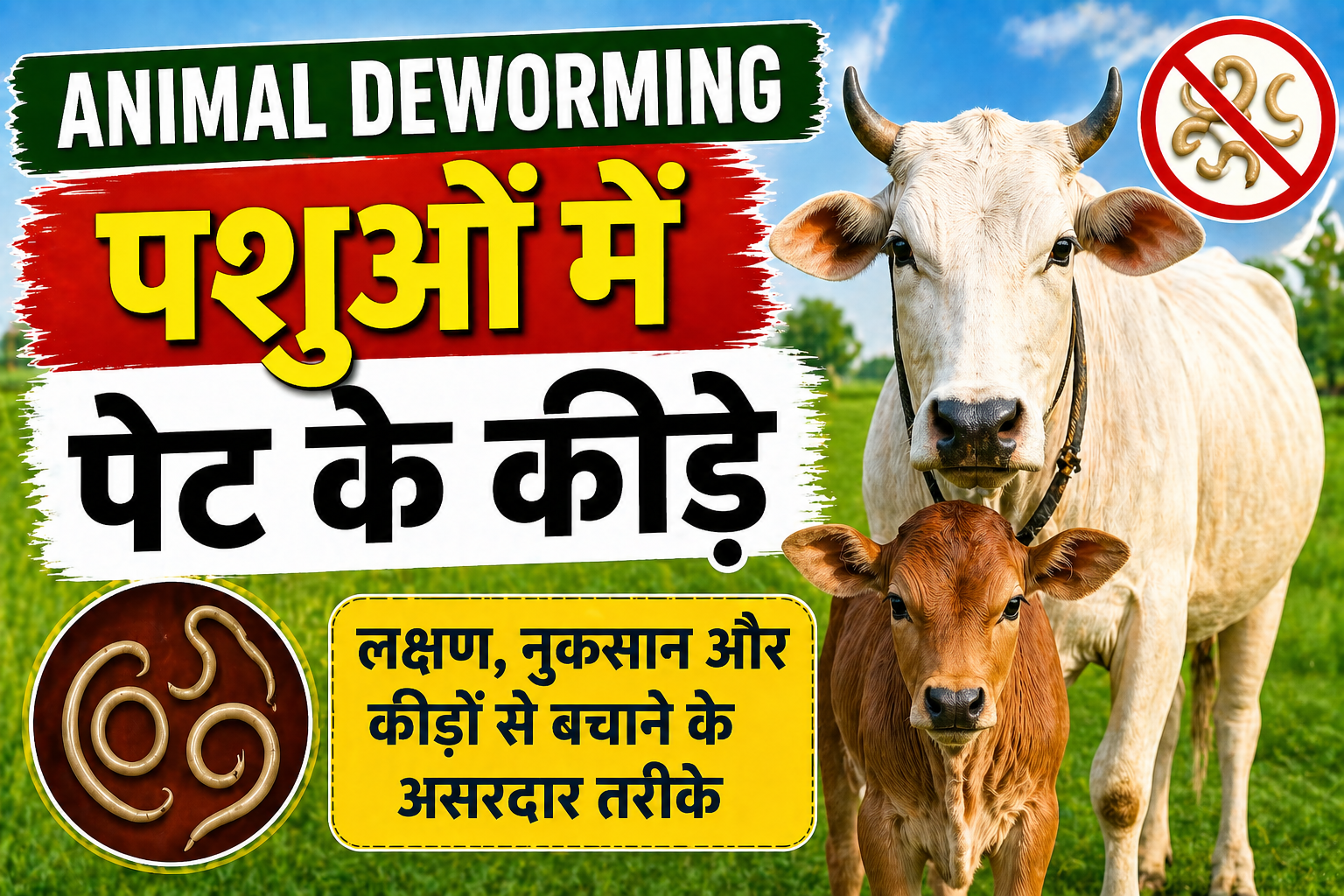 Animal Deworming : पशुओं में पेट के कीड़े: लक्षण, नुकसान और कीड़ों से बचाने के असरदार तरीके