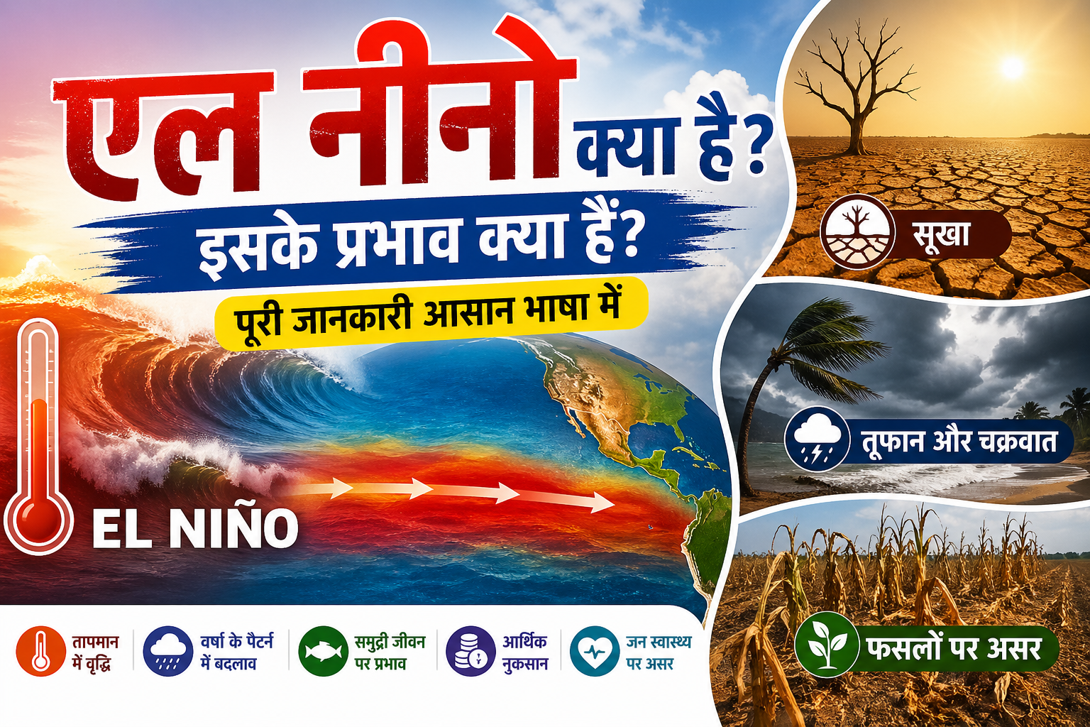 El Nino Kya Hai Or Iske Kya Prabhav Hai एल नीनो क्या है और इसके क्या प्रभाव हैं?