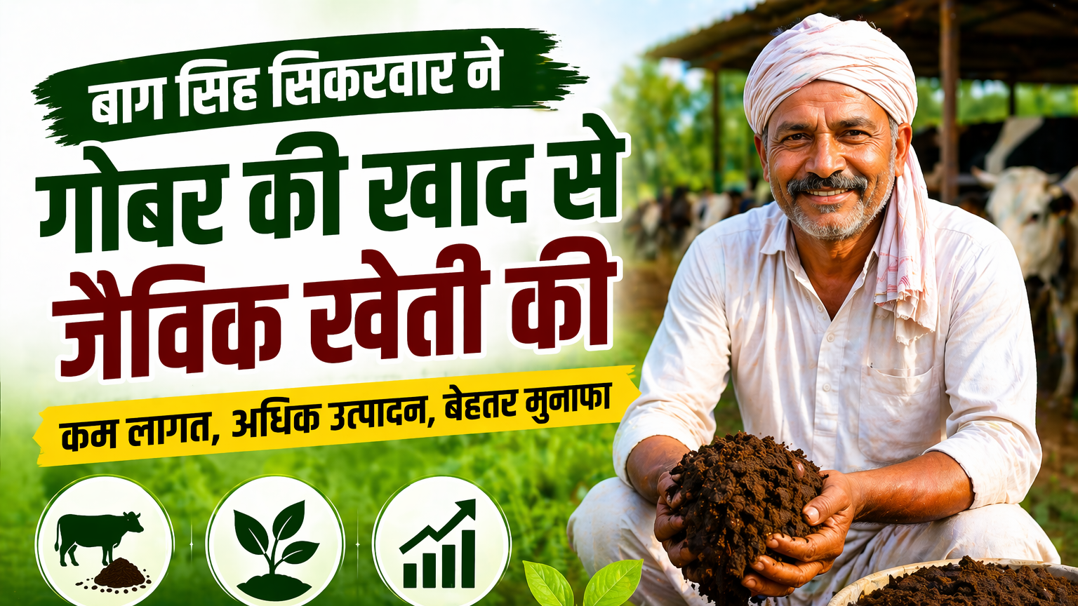 Gobar Khad Se Badali Kismat गोबर खाद से बदली किस्मत… किसान ने जैविक खेती से बढ़ाई कमाई, दूसरों के लिए बने मिसाल