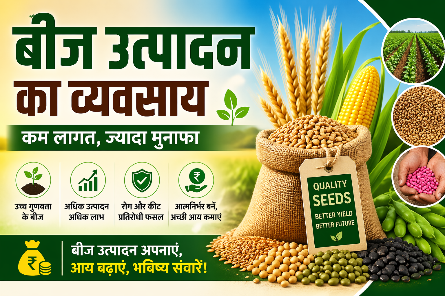 Beej Utpadan Ka Business Kese Kare  बीज उत्पादन तकनीक से होगी ज्यादा कमाई, जानें क्या है तकनीक