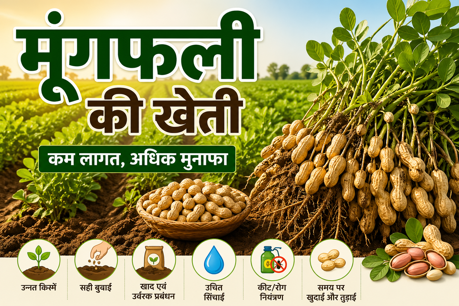 Mungfali Ki Kheti Kese Kare मूंगफली की खेती कैसे करें : बुवाई से लेकर कटाई तक
