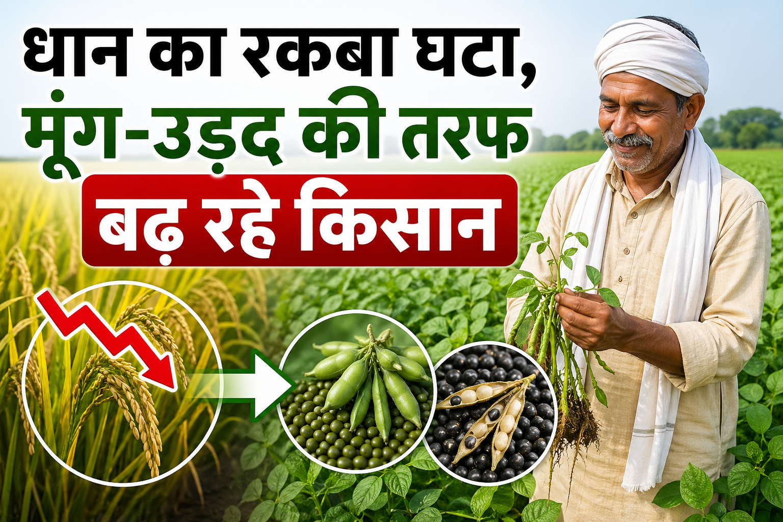 Mung Or Udad Ki Kheti Se Mil Rha  Jyada Munafa गरमा धान और बाजरा का रकबा घटा, मूंग और उड़द की खेती में बढ़ी दिलचस्पी