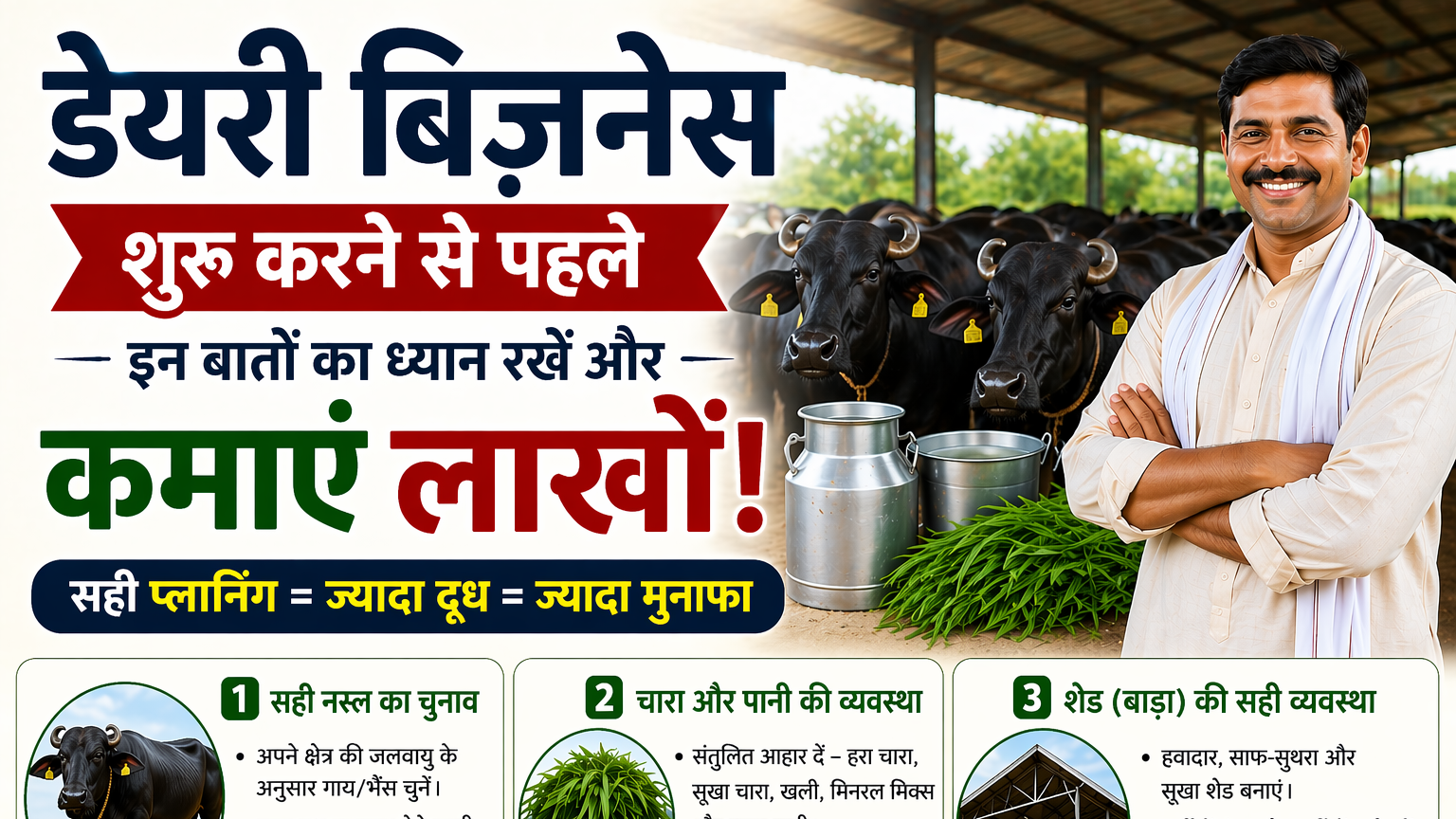 Dairy Business Shuru Karne Se Peahle Kin bato Ka dhayan Rkhe डेयरी बिजनेस शुरू करने से पहले किन-किन बातो का ध्यान रखना चाहिए