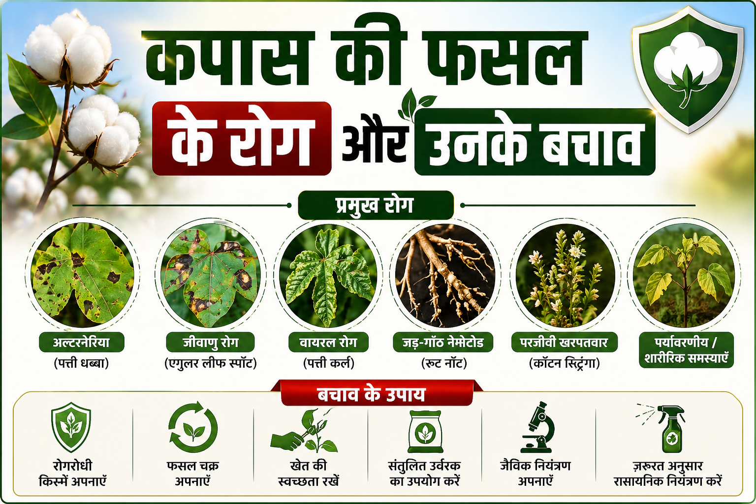 Kapas Ki Fasal Ke Rog कपास की फसल के रोग, लक्षण, और बचाव