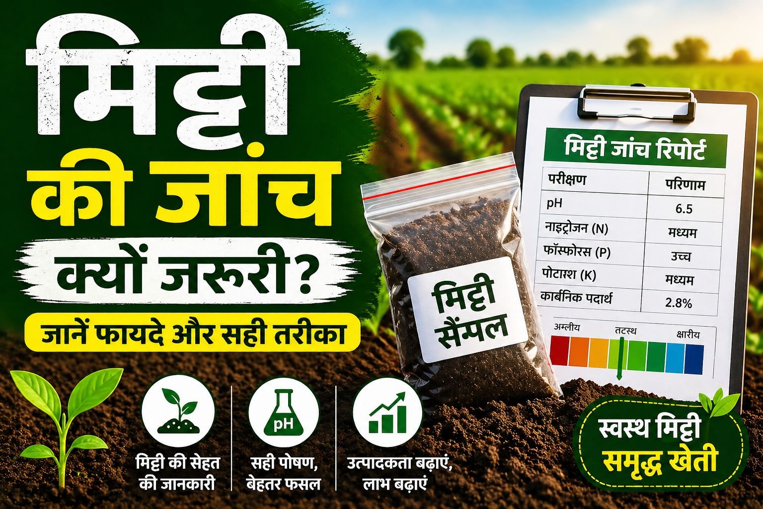 Soil testing: खेत की मिट्टी की सेहत जांचें, बढ़ाएं उत्पादन और घटाएं खर्च