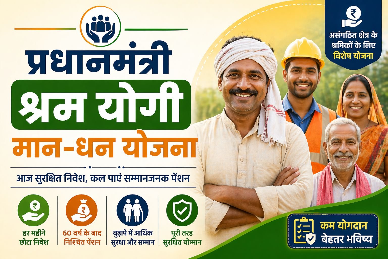 Pradhan Mantri Shram Yogi Maandhan Pension Scheme : सिर्फ 100 रुपये में हर महीने 3000 रुपये पेंशन! जानें पूरी सरकारी योजना