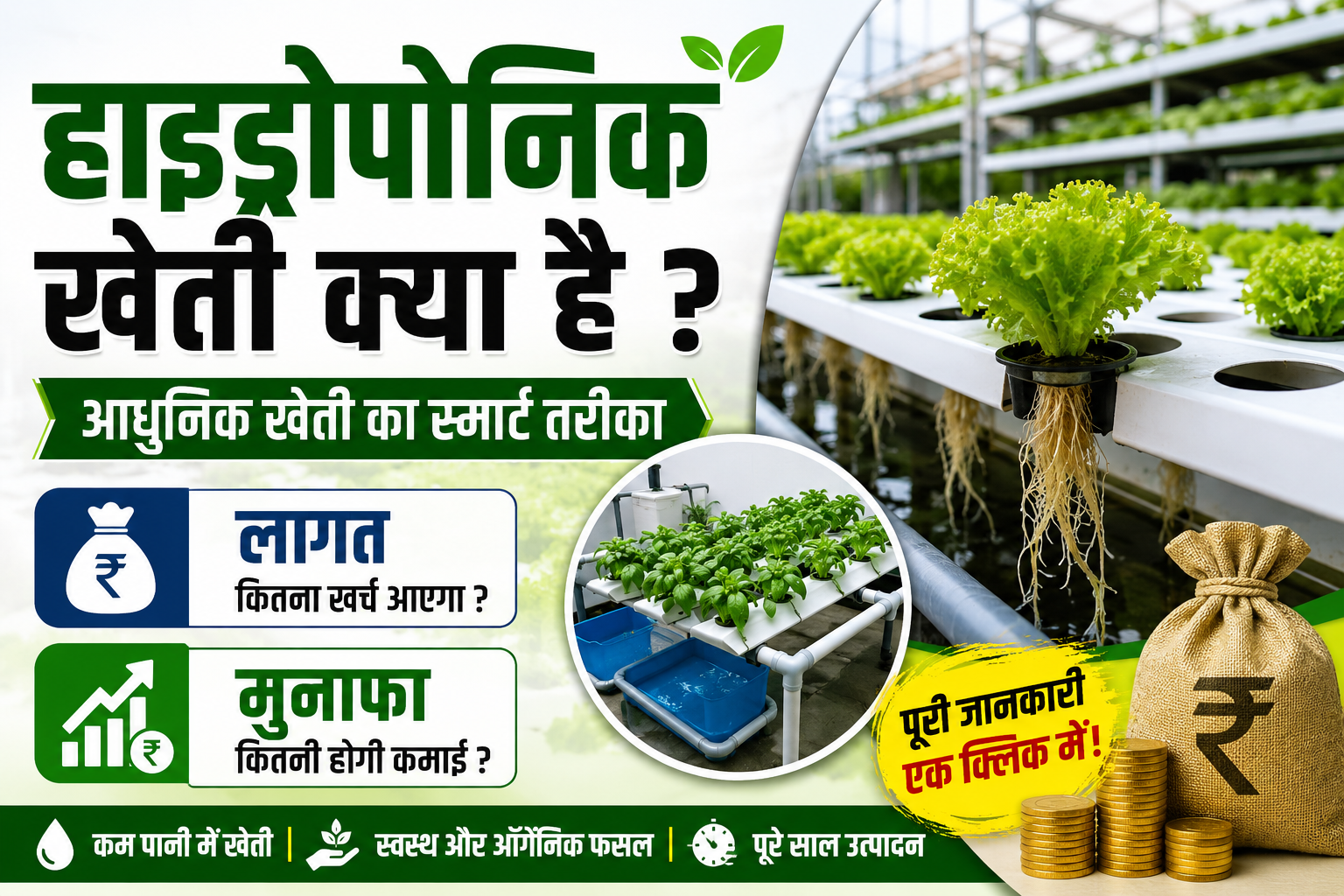 हाइड्रोपोनिक खेती क्या है ? लागत , मुनाफा Hydroponic Kheti Kya Hai