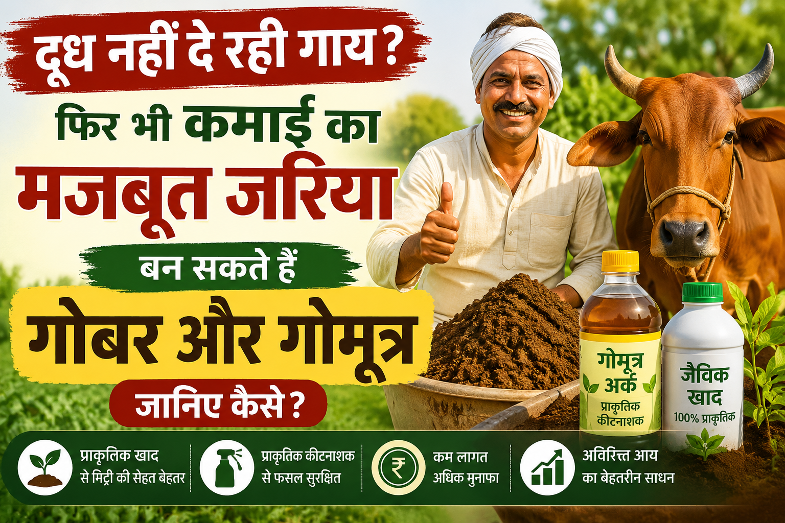 दूध नहीं दे रही गाय? फिर भी कमाई का मजबूत जरिया बन सकते हैं गोबर और गोमूत्र, जानिए कैसे?