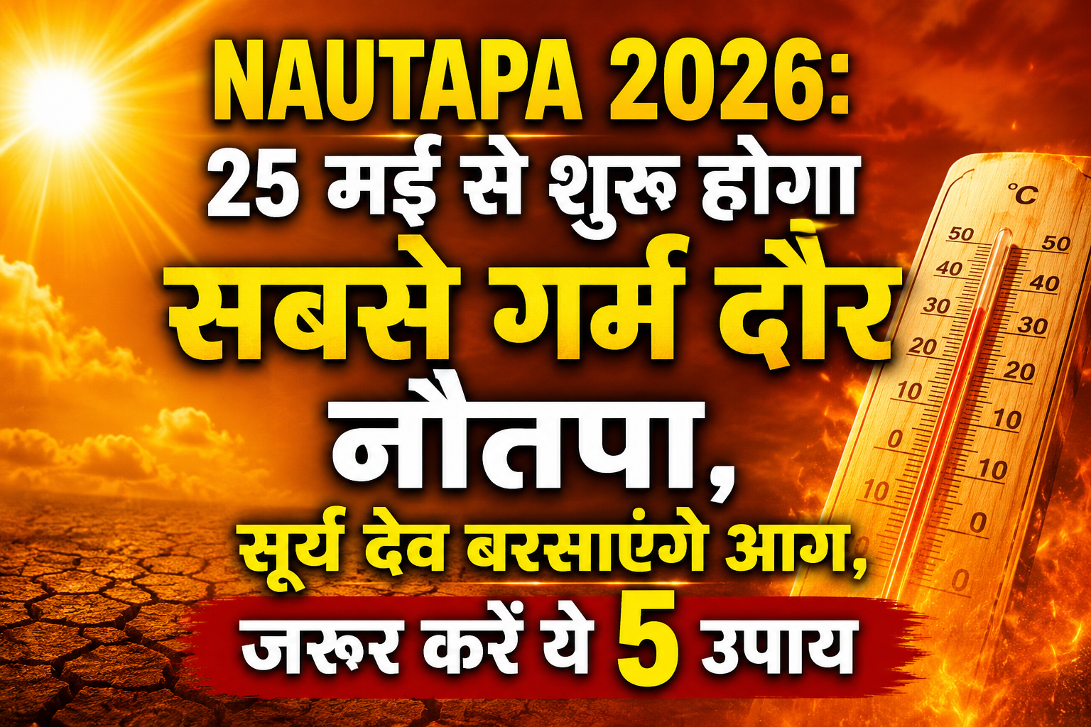Nautapa 2026 : 25 मई से शुरू होंगे सबसे गर्म 9 दिन, नौतपा में क्या करें और क्या नहीं Nautapa Kab Se Hai 2026