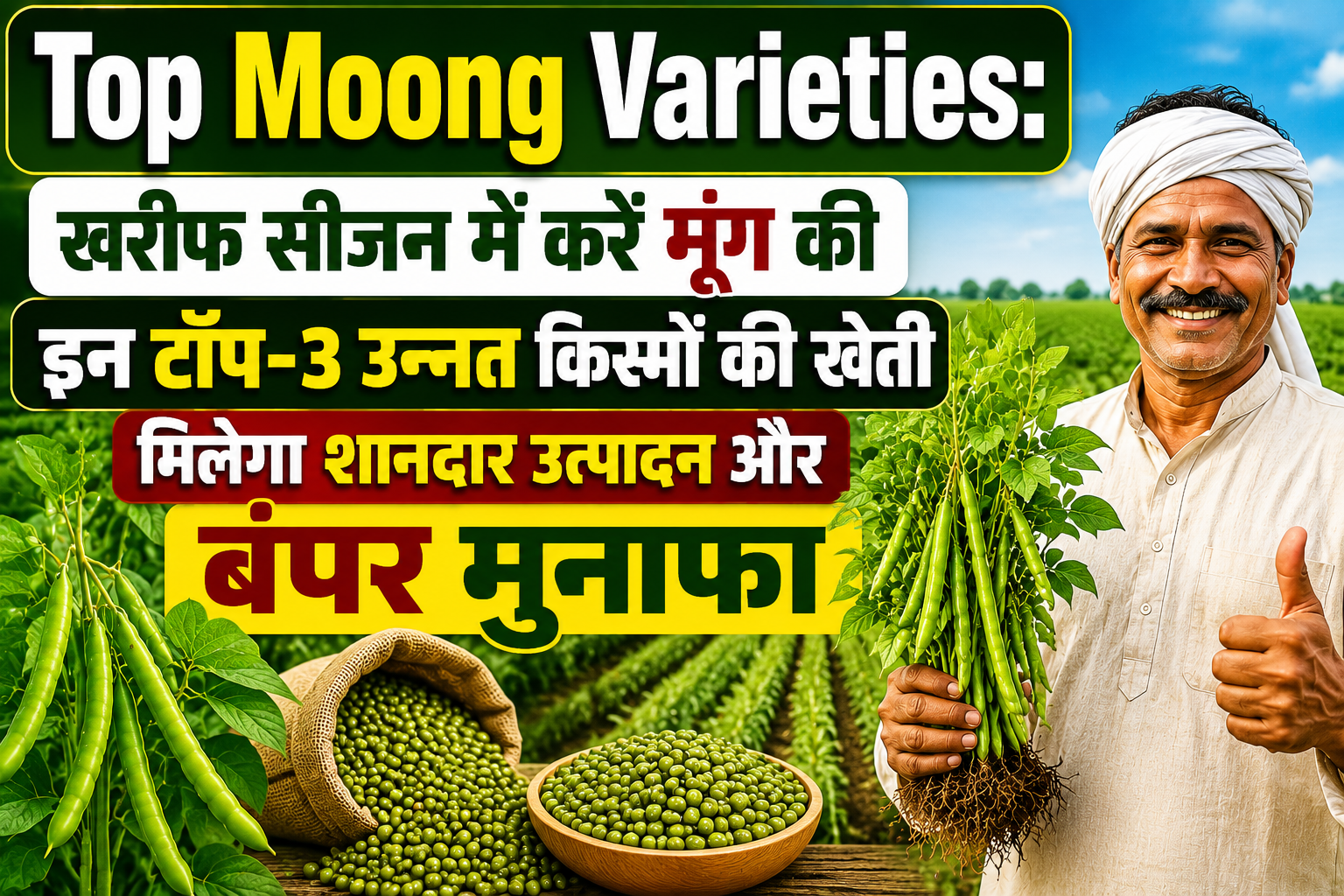 Top Moong Varieties: खरीफ सीजन में करें मूंग की इन टॉप-3 उन्नत किस्मों की खेती, मिलेगा शानदार उत्पादन और बंपर मुनाफा