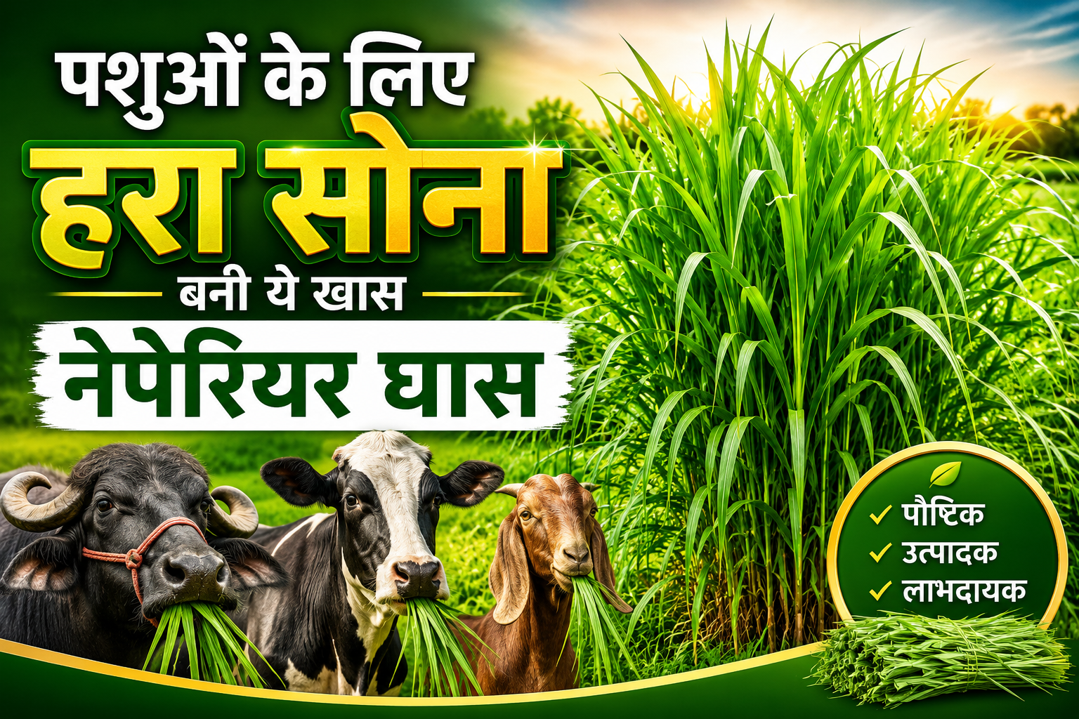 पशुओं के लिए हरा सोना बनी ये खास घास, एक बार लगाएं और पाएं भरपूर चारा Pashuo Ke Liye Behtar Ghas Konsi Hai