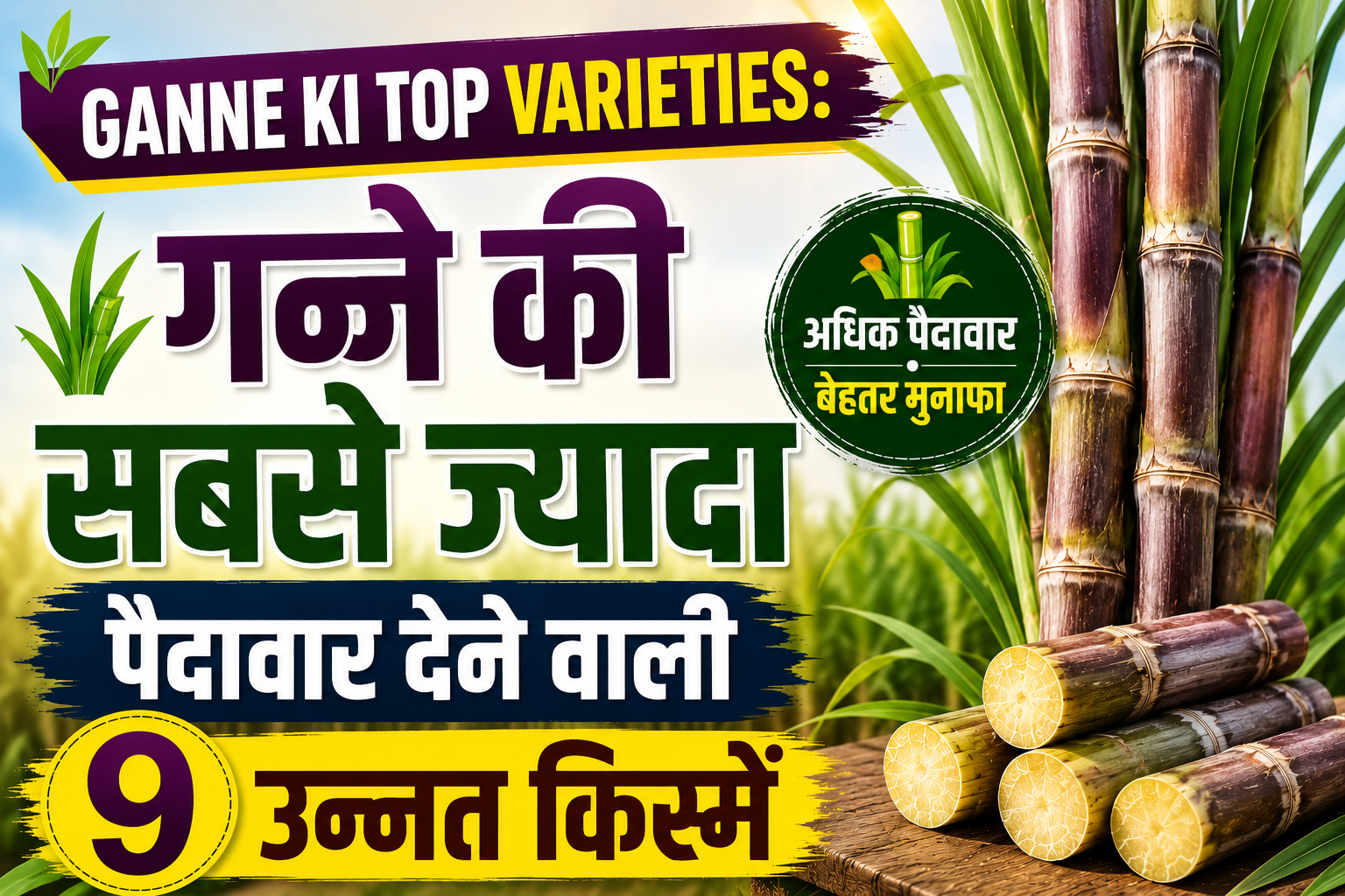 Ganne Ki Top Varieties: गन्ने की सबसे ज्यादा पैदावार देने वाली 9 उन्नत किस्में