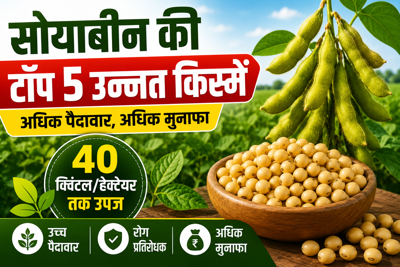 Top Soybean Varieties : किसानों को मालामाल करेंगी सोयाबीन की ये उन्नत किस्में