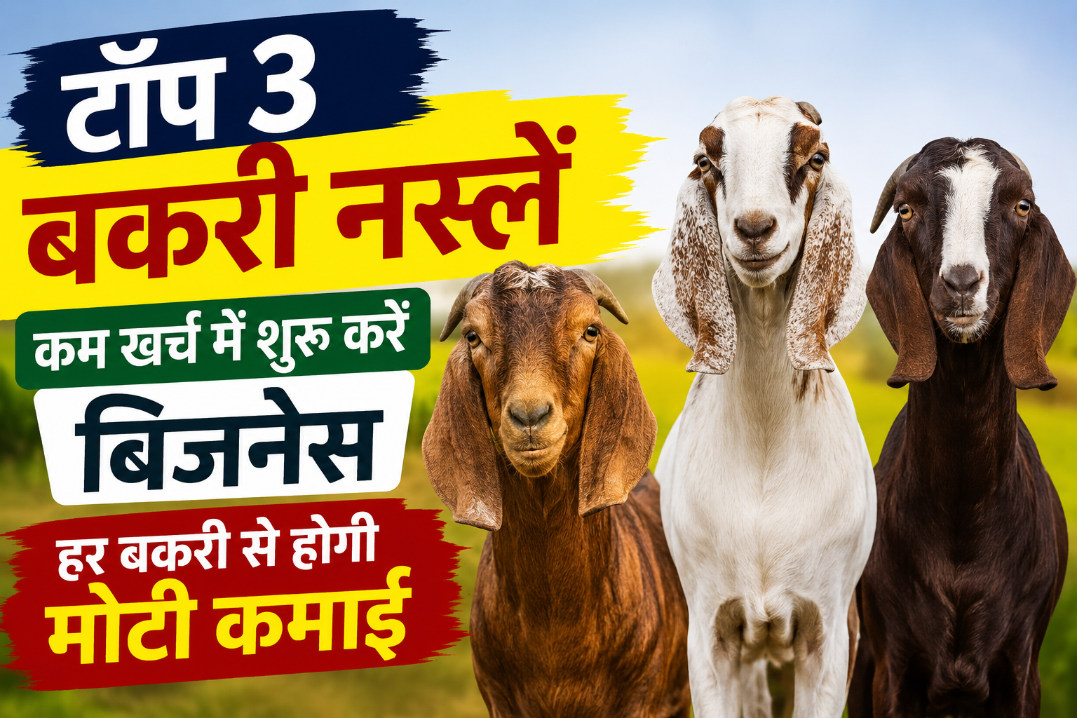 Top 3 Goat Breeds: कम खर्च में शुरू करें बिजनेस, हर बकरी से होगी मोटी कमाई