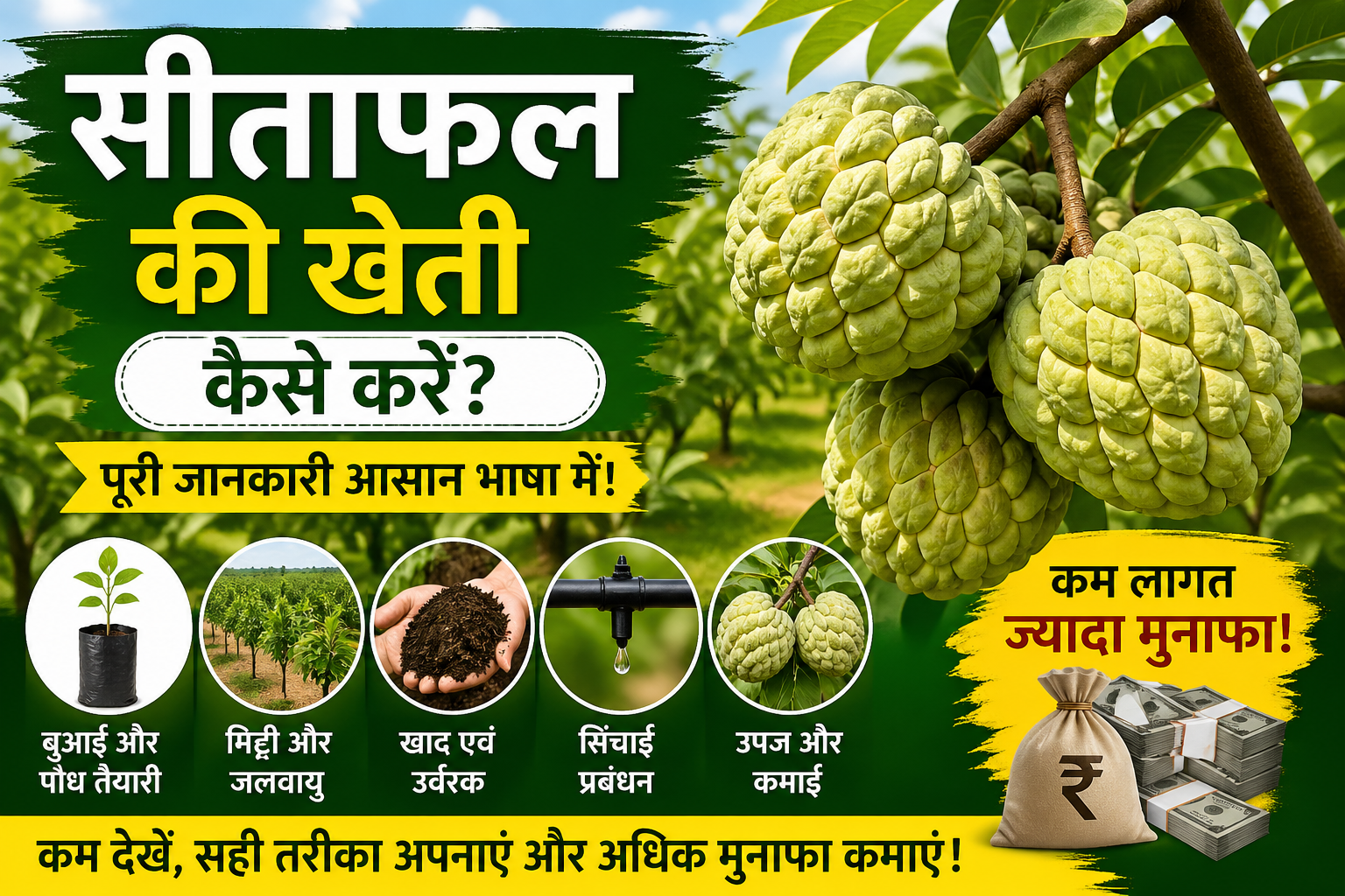 सीताफल की खेती कैसे करे Sitafal Ki Kheti Kaise Kare