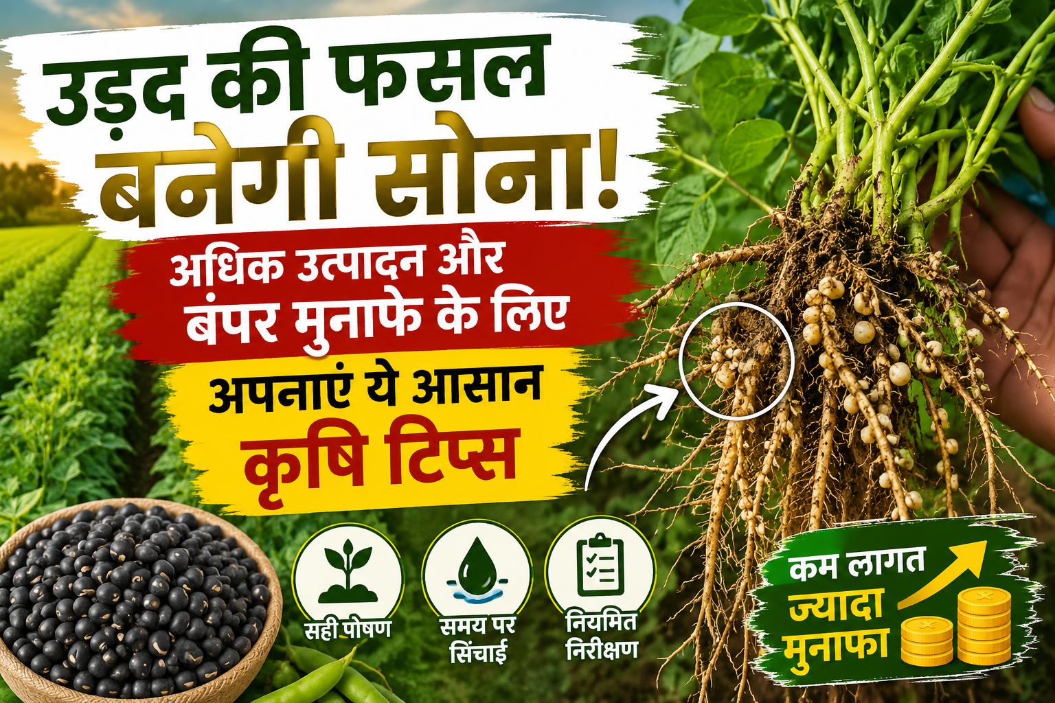 उड़द की फसल बनेगी सोना! अधिक उत्पादन और बंपर मुनाफे के लिए अपनाएं ये आसान कृषि टिप्स Urad Ki Paidavar Kaise Badhaye