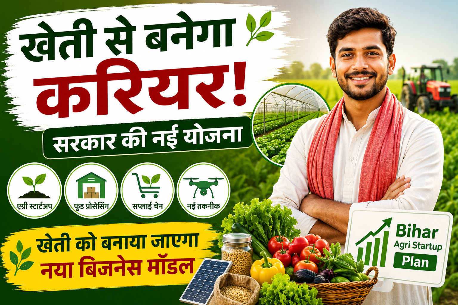 खेती से बनेगा करियर! सरकार की नई योजना,खेती को बनाया जाएगा नया बिजनेस मॉडल Bihar Agri Startup Plan