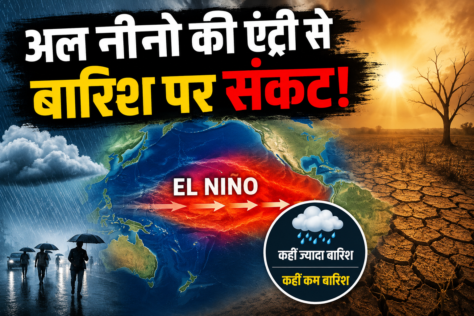 अल नीनो की एंट्री से बारिश पर संकट! मॉनसून के दौरान और मजबूत होने की संभावना, IMD की रिपोर्ट ने बढ़ाई टेंशन El Nino Se Nuksan