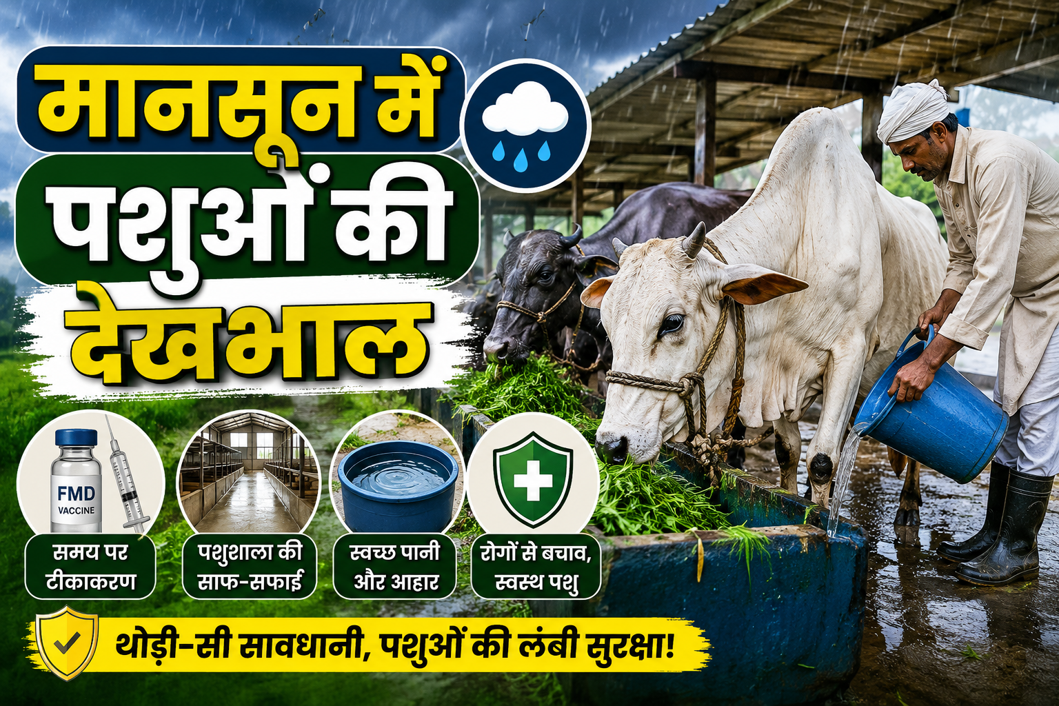 FMD in Cattle: मानसून में पशुओं की देखभाल