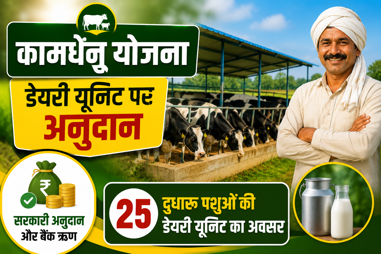 पशुपालकों के लिए बड़ी खुशखबरी! 25 दुधारू पशुओं की डेयरी खोलने पर मिलेगा अनुदान, जानें पूरी प्रक्रिया Dairy Farming Subsidy Scheme in MP