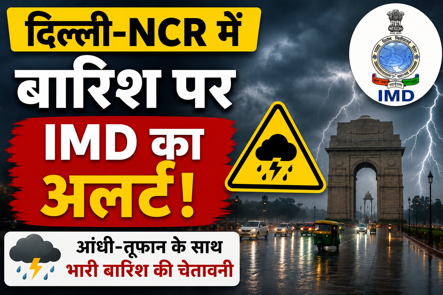 अल नीनो से कमजोर पड़ा मानसून! दिल्ली-एनसीआर में बारिश और तूफान पर IMD की चेतावनी Delhi NCR Rain Alert 2026
