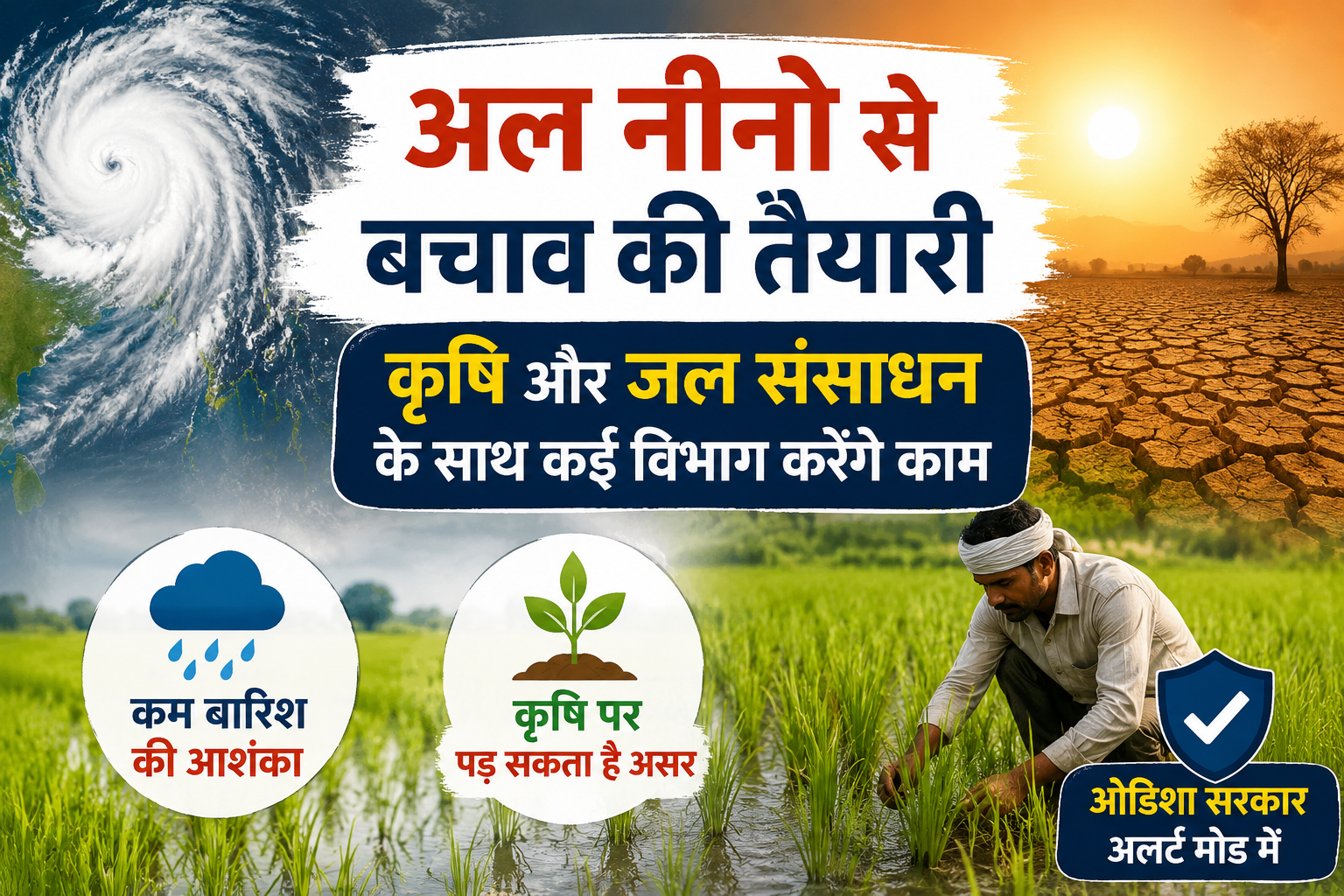 अल नीनो से बचाव की तैयारी, कृषि और जल संसाधन के साथ कई विभाग करेंगे काम.. दिखेगा असर El Nino Effect on Agriculture India
