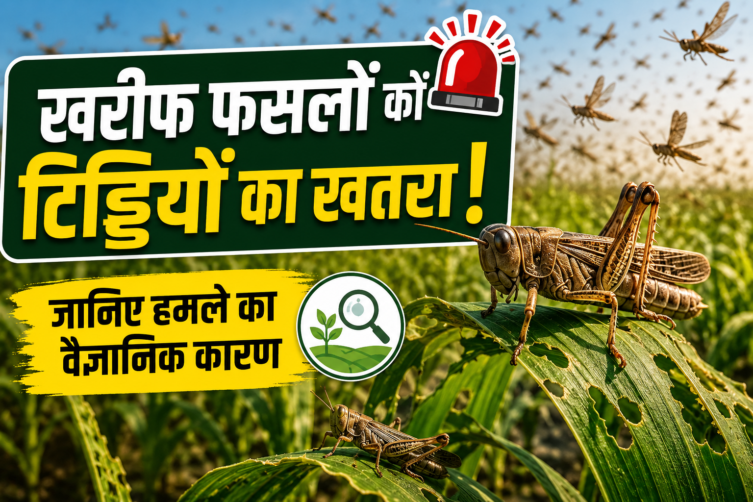 खरीफ फसलों को सबसे ज्यादा नुकसान पहुंचाती हैं टिड्डियां, जानिए इनके हमले का पूरा वैज्ञानिक कारण Locusts Attack Kharif Crops