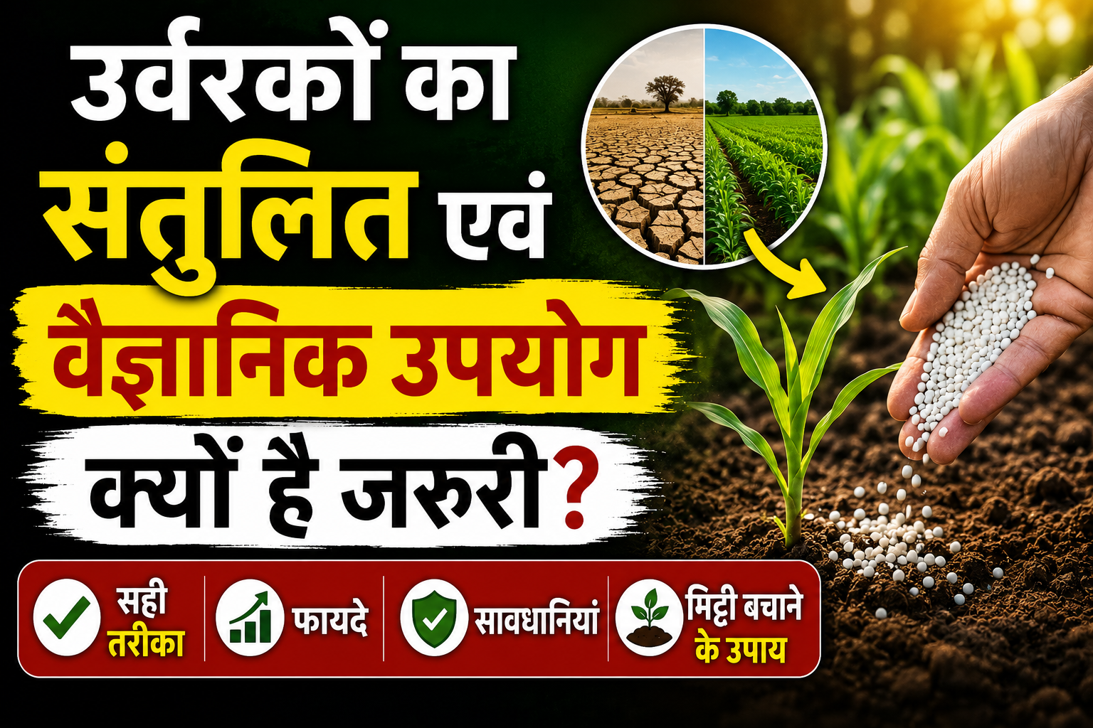 उर्वरकों का संतुलित एवं वैज्ञानिक उपयोग क्यों है जरूरी? जानिए सही तरीका, फायदे, सावधानियां और मिट्टी बचाने के उपाय Organic and Chemical Fertilizer Balance