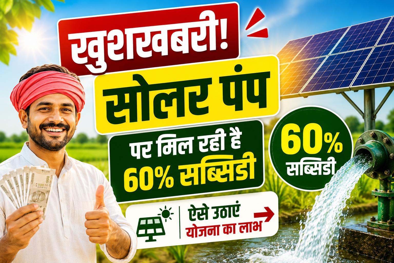 PM Kusum Yojana: किसानों को सोलर पंप पर मिल रही है 60% तक सब्सिडी, जानें योजना का लाभ और आवेदन प्रक्रिया