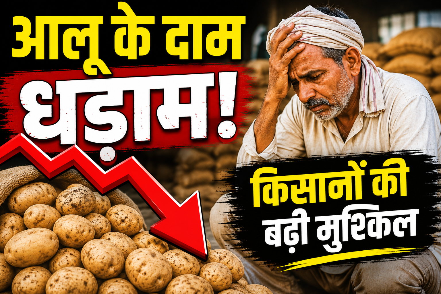 आलू की कीमतों में भारी गिरावट, किसानों के लिए लागत निकालना हुआ मुश्किल, जानें तीन प्रमुख राज्यों की मंडियों का हाल Potato Price Fall in UP MP West Bengal