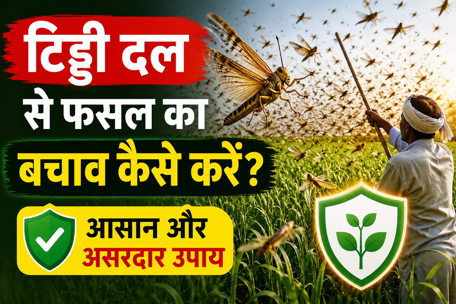 टिड्डी दलों के हमले से फसल का बचाव कैसे करें? जानें आसान और असरदार उपाय Tiddi Dal Se Fasal Kaise Bachaye