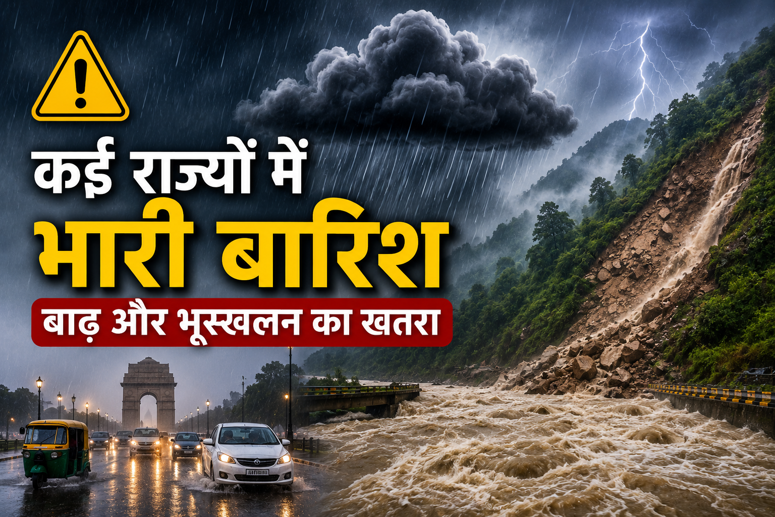 Weather Update Today: दिल्ली-UP समेत कई राज्यों में भारी बारिश का अलर्ट, बाढ़ और भूस्खलन का बढ़ा खतरा
