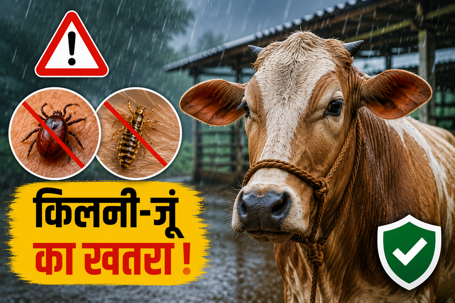 बारिश में बढ़ा किलनी-जूं का खतरा! एक लापरवाही से बीमार पड़ सकते हैं पशु  Barsat Mein Pashuon Mein Kilni Aur Joon Se Bachav