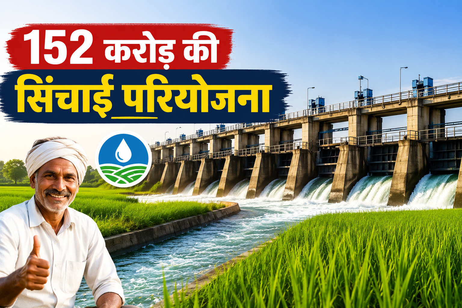 अब खेतों को मिलेगा भरपूर पानी, किसानों को होगा बड़ा लाभ 152 Karod Ki Sinchai Pariyojna