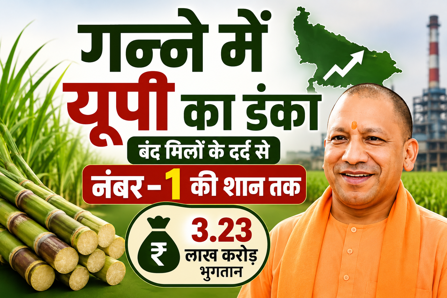 3.23 लाख करोड़ का भुगतान, 122 चीनी मिलें और एथेनॉल उत्पादन में यूपी नंबर-1  UP Ganna Kisan Payment Yojna 2026