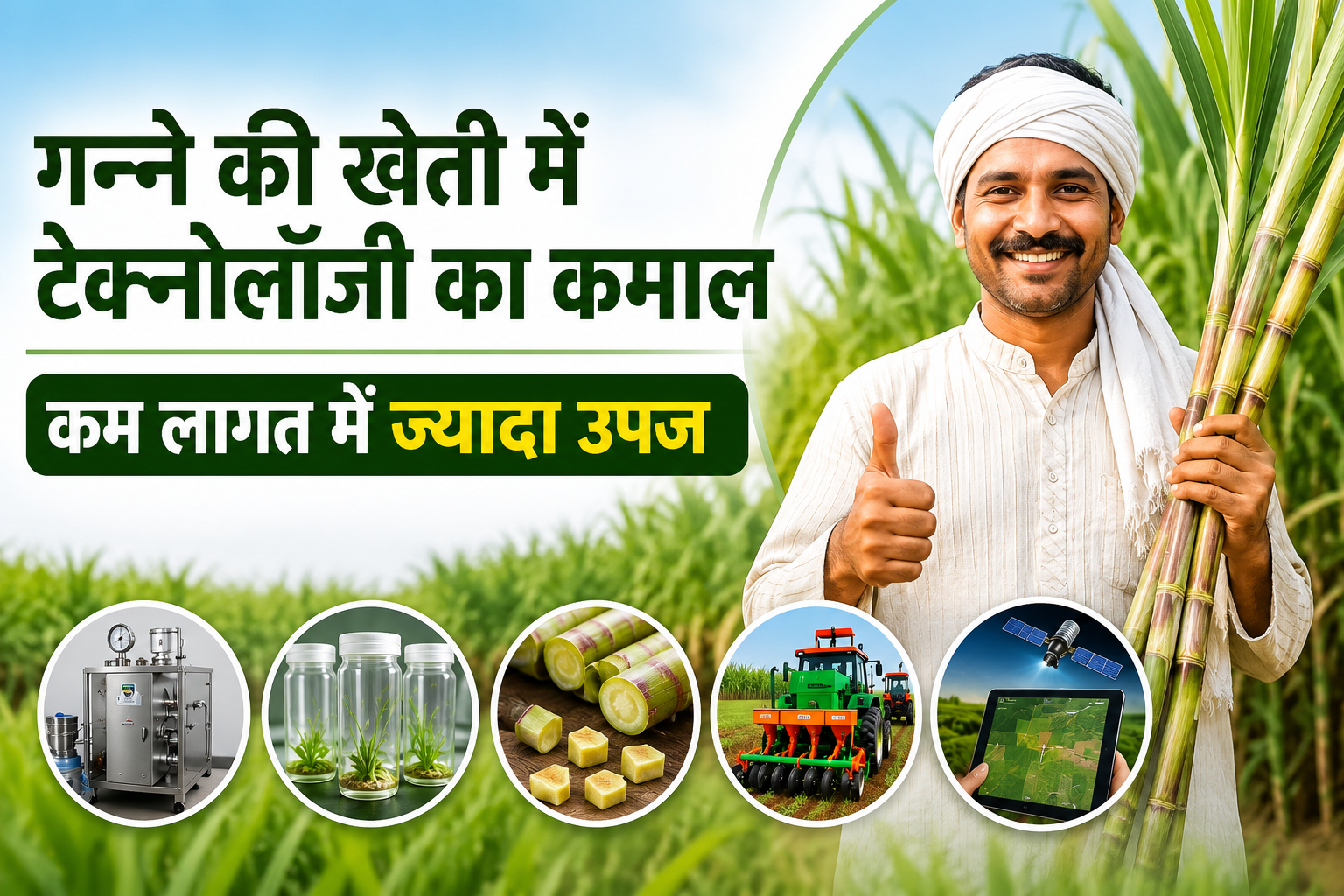 गन्ने की खेती में टेक्नोलॉजी का कमाल,आधुनिक तकनीकों से बढ़ेगी पैदावार, घटेगी लागत Ganne Ki Kheti Me Modern Technology Kaise Badhaye Upaj
