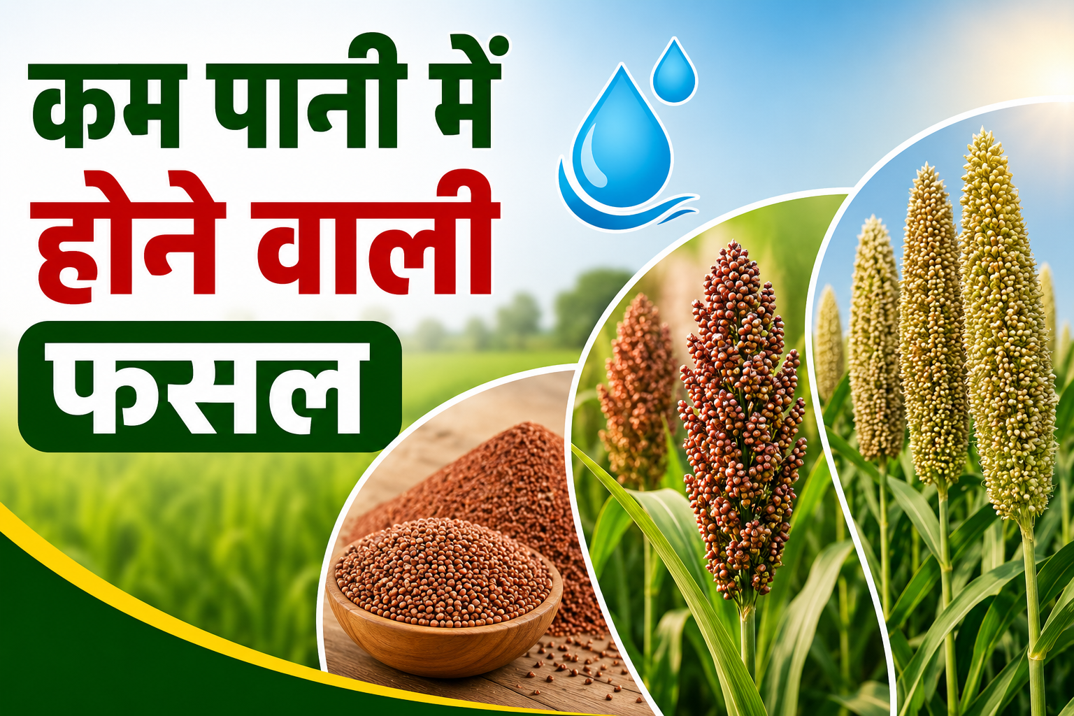 धान छोड़ अपनाएं ये 3 फसलें, कम पानी में मिलेगा बेहतर उत्पादन और अधिक मुनाफा  Kam Pani Me Hone Wali Fasal