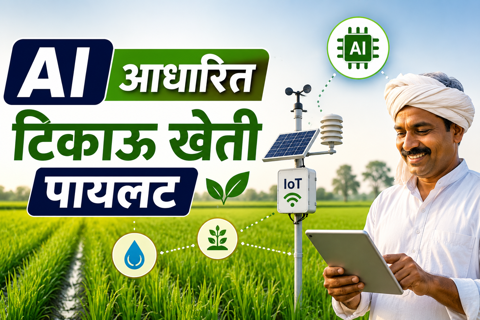 अलीगढ़ से शुरू हुई भारत की स्मार्ट खेती की नई क्रांति, घटेगी लागत और बढ़ेगा निर्यात  AI Aadharit Tikau Kheti Pilot