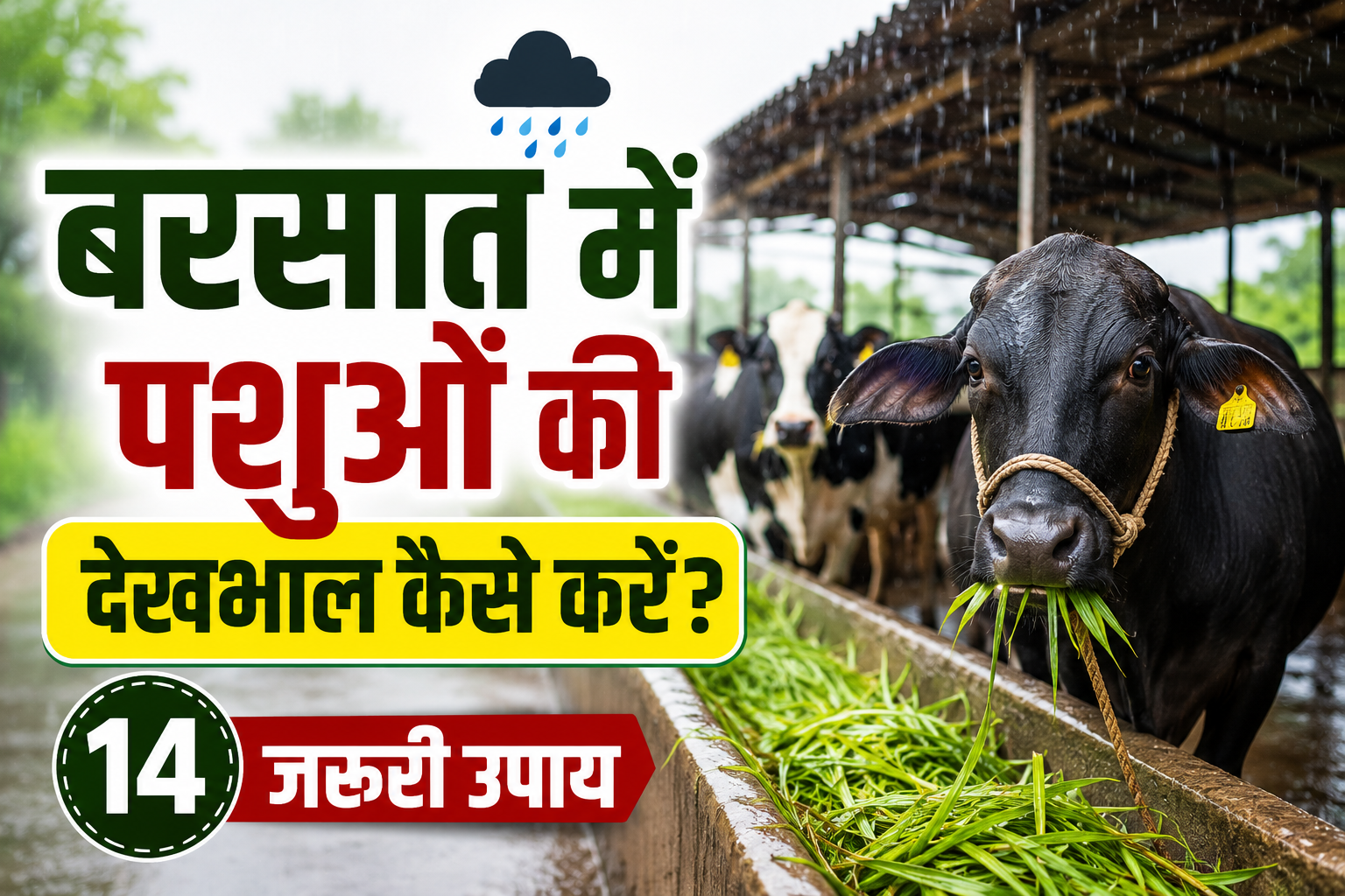 मॉनसून में पशुपालक जरूर अपनाएं ये 14 जरूरी उपाय Barsat Me Pashuo Ki Dekhbhal Kaise Kare?
