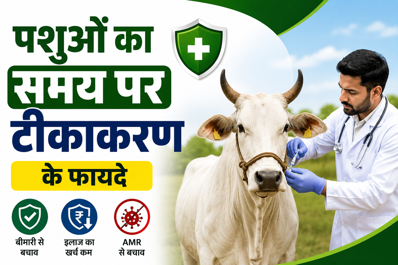 पशु इलाज का खर्च होगा कम, AMR जैसी समस्या से मिलेगा बचाव Pashuon Ka Samay Par Teekakaran Ke Fayde