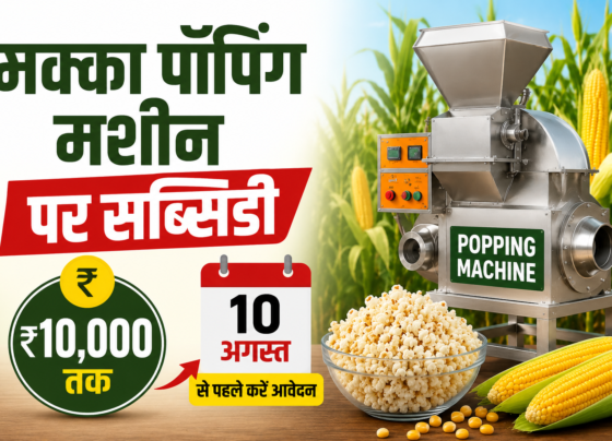 Makka Popping Machine Subsidy Kaise Milegi?