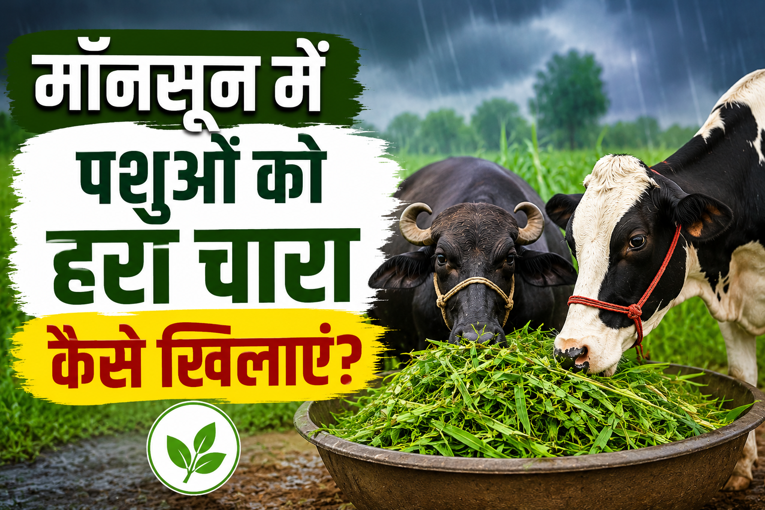 मॉनसून में पशुओं को हरा चारा कैसे खिलाएं? जानें सही तरीका, नहीं तो घट सकता है दूध उत्पादन Barsaat Mein Pashuon Ko Hara Chara Kaise Khilaye?