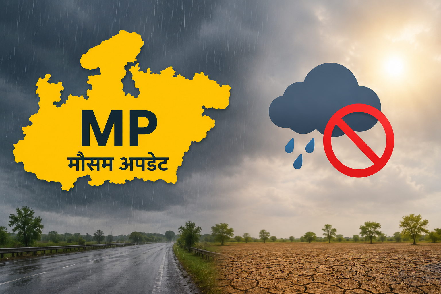 MP Weather Update: मध्य प्रदेश में मानसून सुस्त, 15 जिलों में येलो अलर्ट, कब लौटेगी तेज बारिश?