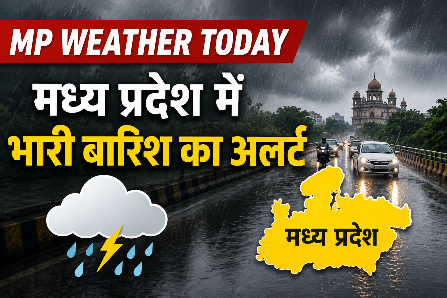 MP Weather Today: मध्य प्रदेश में अगले 48 घंटे भारी बारिश का अलर्ट, कई जिलों में मानसून का सबसे स्ट्रांग सिस्टम एक्टिव