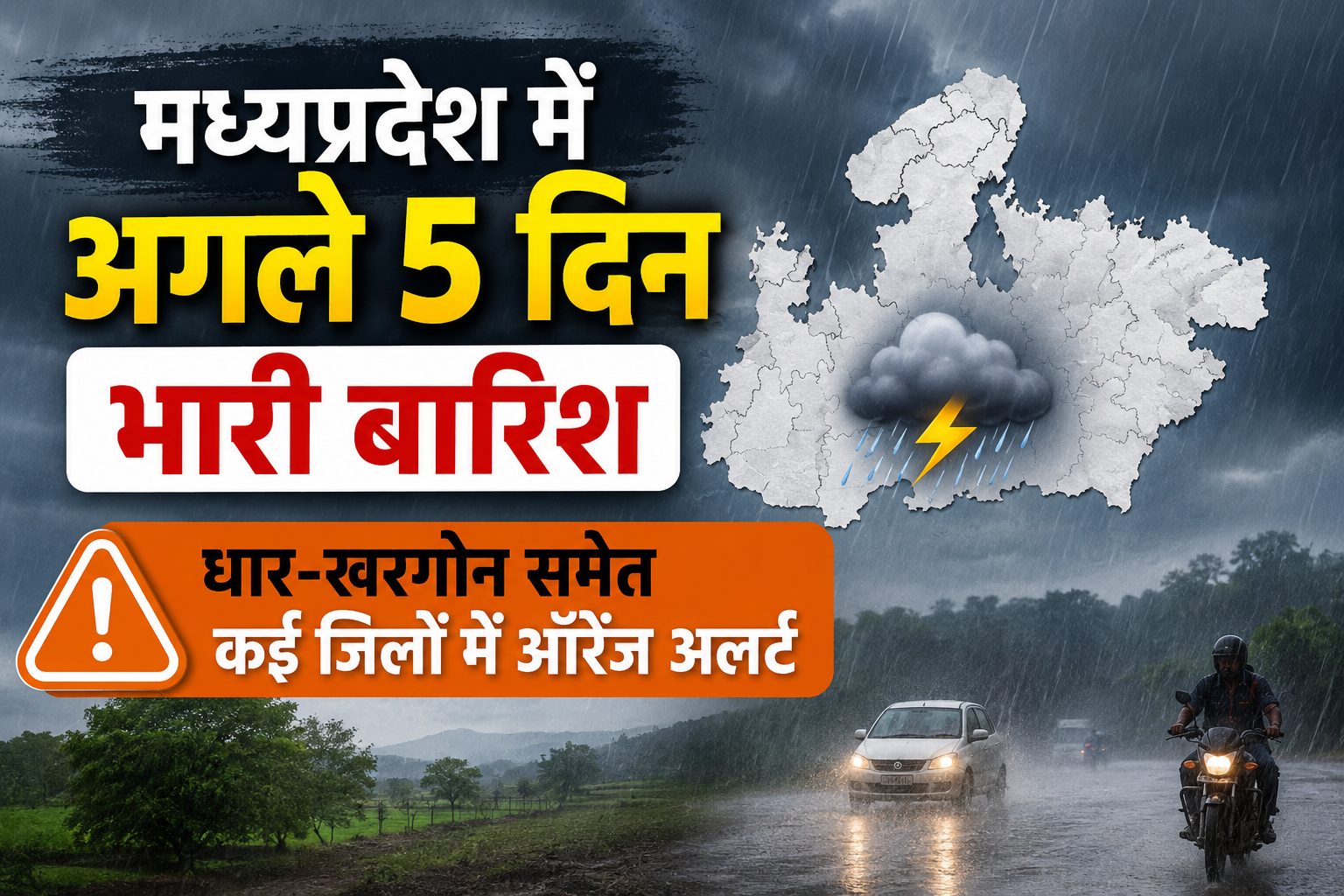 MP Weather Today: मध्यप्रदेश में अगले 5 दिन भारी बारिश का अलर्ट, धार-खरगोन समेत कई जिलों में ऑरेंज अलर्ट