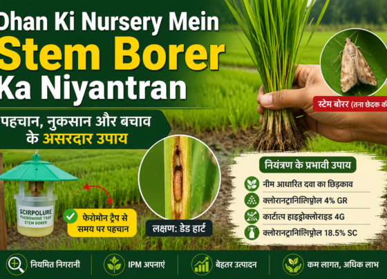 Dhan Ki Nursery Mein Stem Borer Ka Niyantran