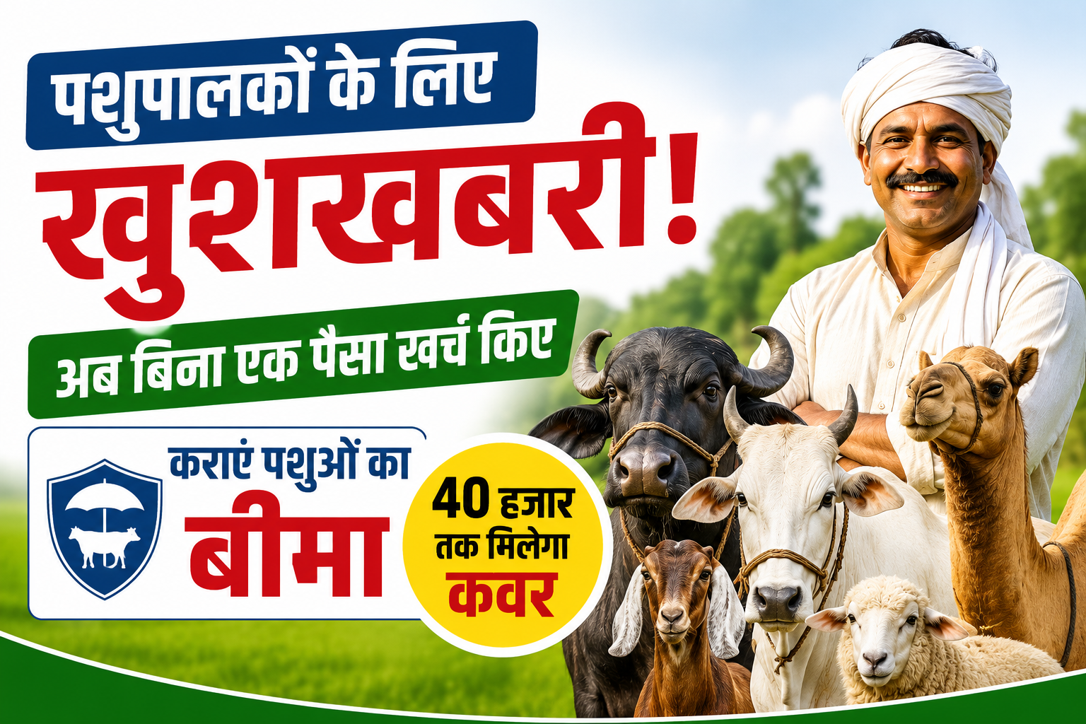 पशुपालकों के लिए खुशखबरी! बिना एक पैसा खर्च किए कराएं पशुओं का बीमा, ₹40 हजार तक मिलेगा मुफ्त कवर Mukhyamantri Mangla Pashu Bima Yojana Rajasthan