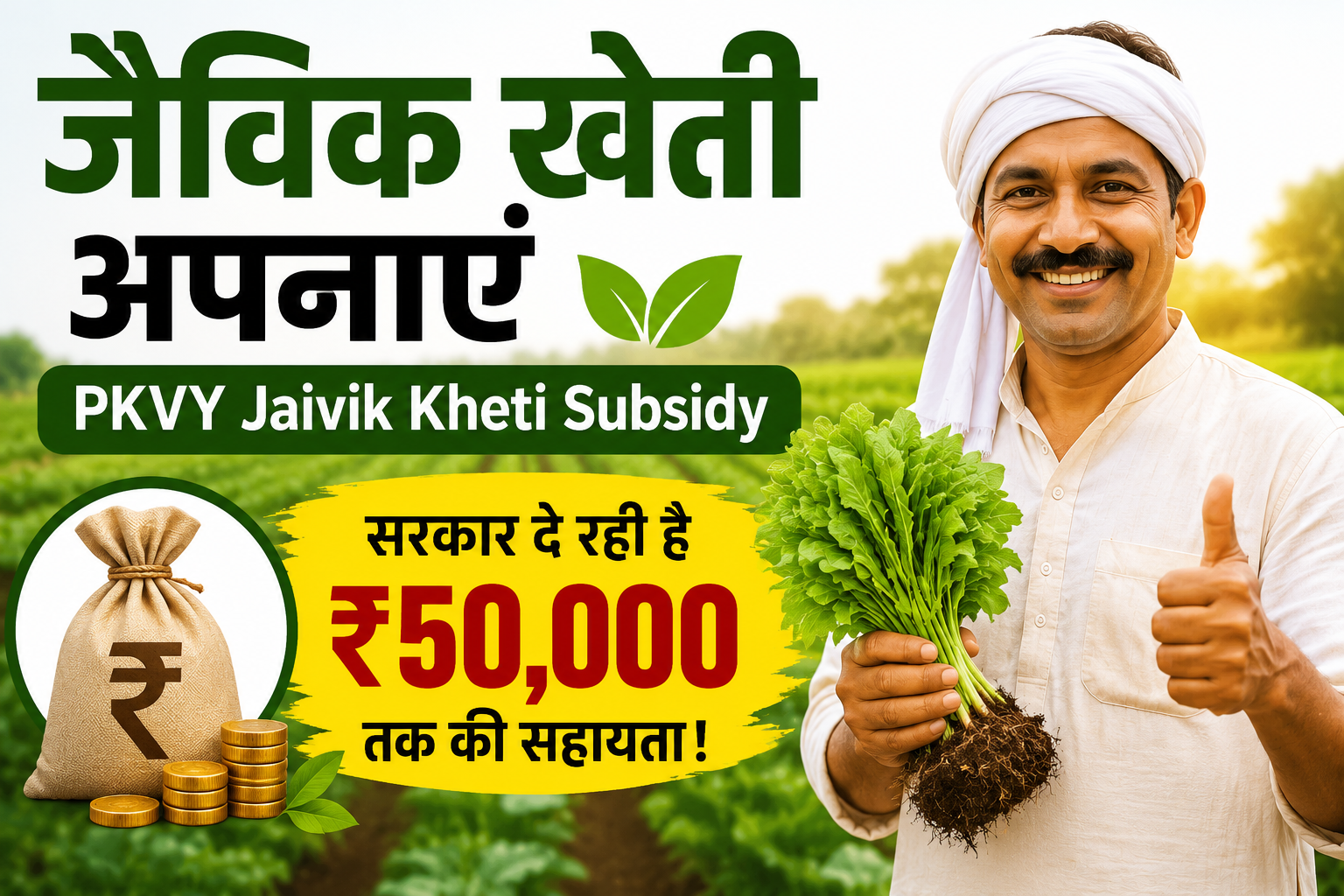 जैविक खेती पर ₹50,000 तक की सब्सिडी पाने का आसान तरीका Paramparagat Krishi Vikas Yojana Apply Kaise Kare