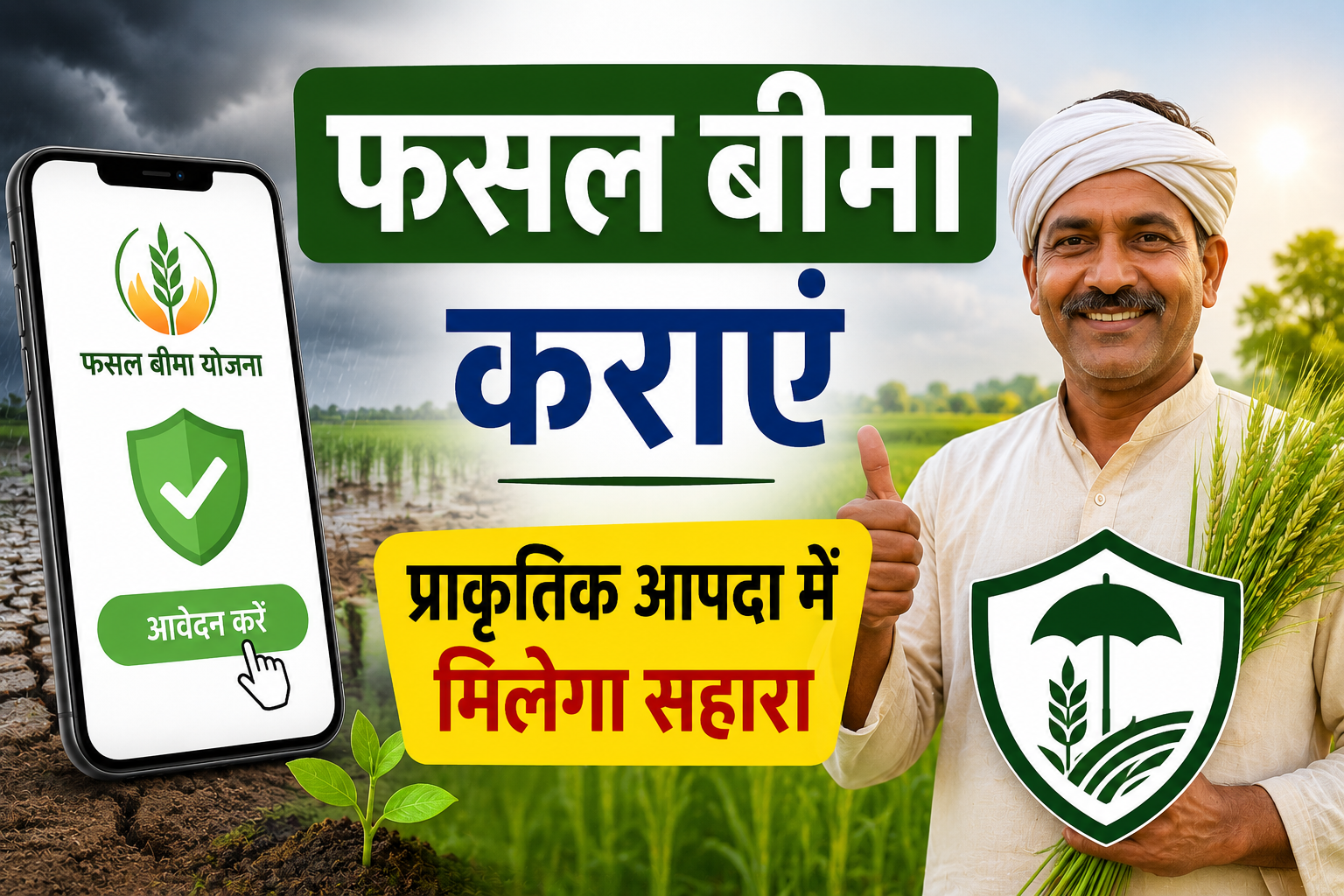 फसल बर्बाद होने की टेंशन खत्म! फसल खराब होने पर ऐसे मिलेगा क्लेम जानिए पूरी प्रक्रिया Pradhan Mantri Fasal Bima Yojana Mein Online Apply Kaise Kare