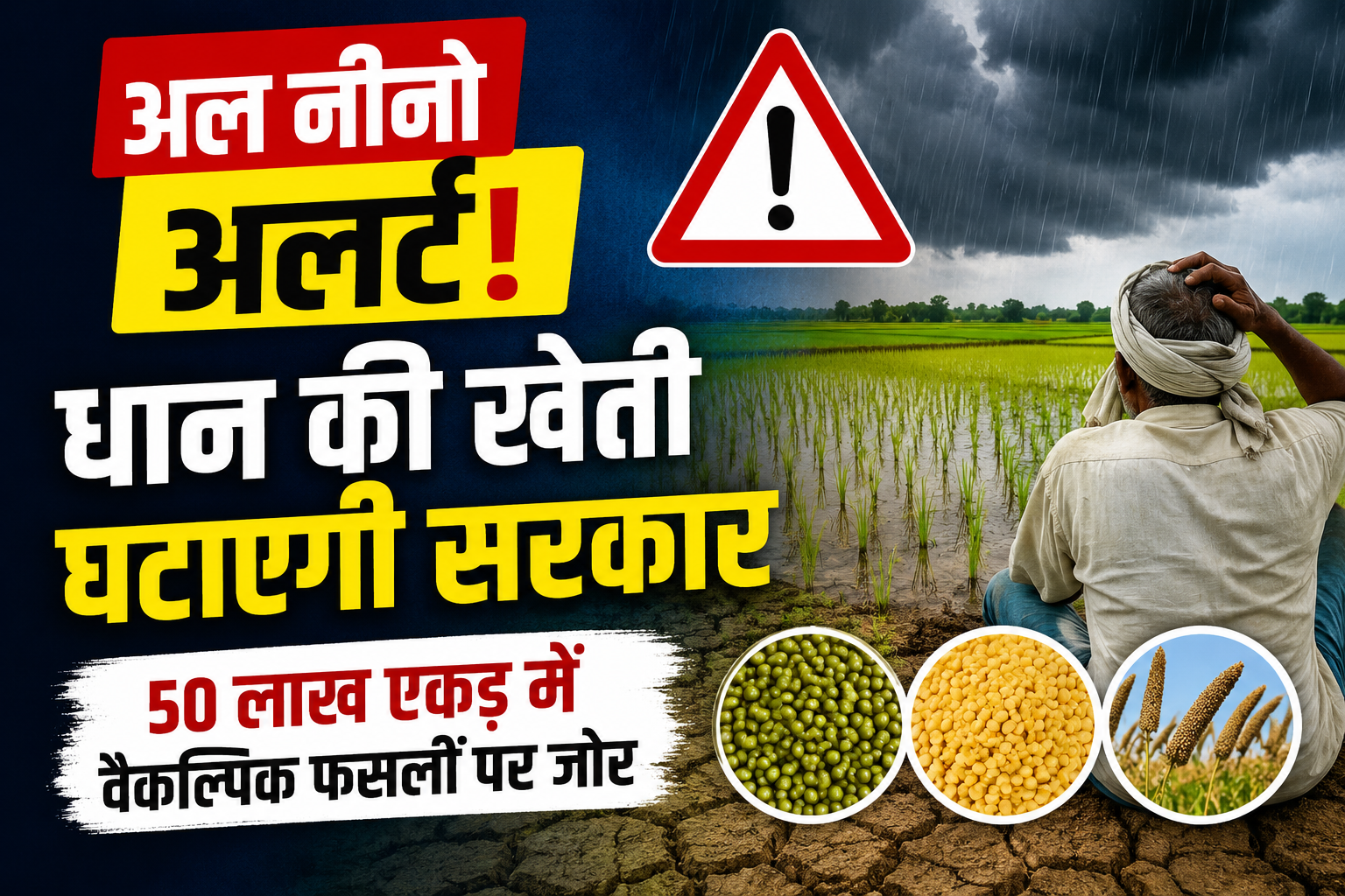 EL Nino Alert: तेलंगाना में धान की खेती घटाएगी सरकार, 50 लाख एकड़ में वैकल्पिक फसलों पर जोर